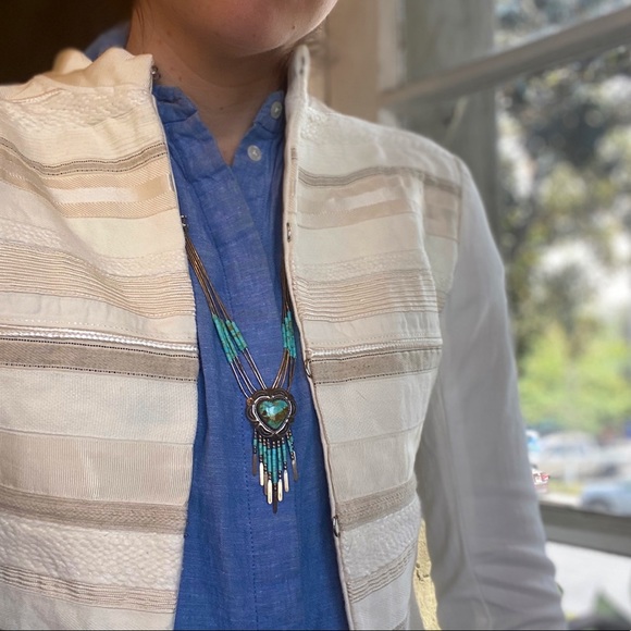 90% off Superfine Boho Embroidered Denim Jacket - Picture 2 of 9